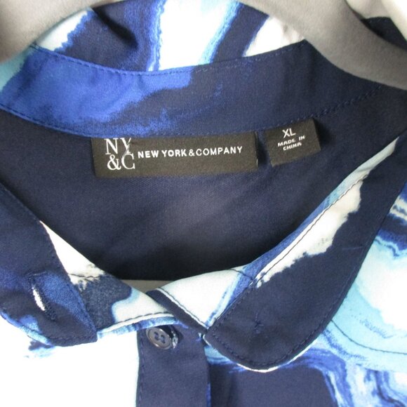 New York & Company Shirtdress Maxi 0 Statement Sleeve Twist-Front Boho Office - Picture 6 of 8